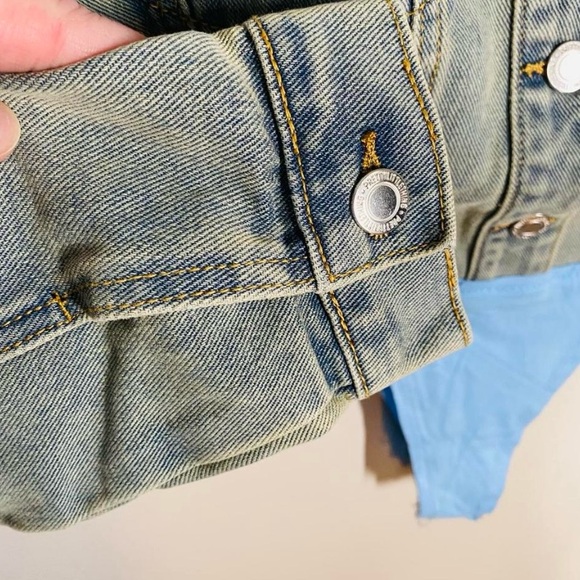 PrettyLittleThing denim bodysuit size 2 - Picture 4 of 7